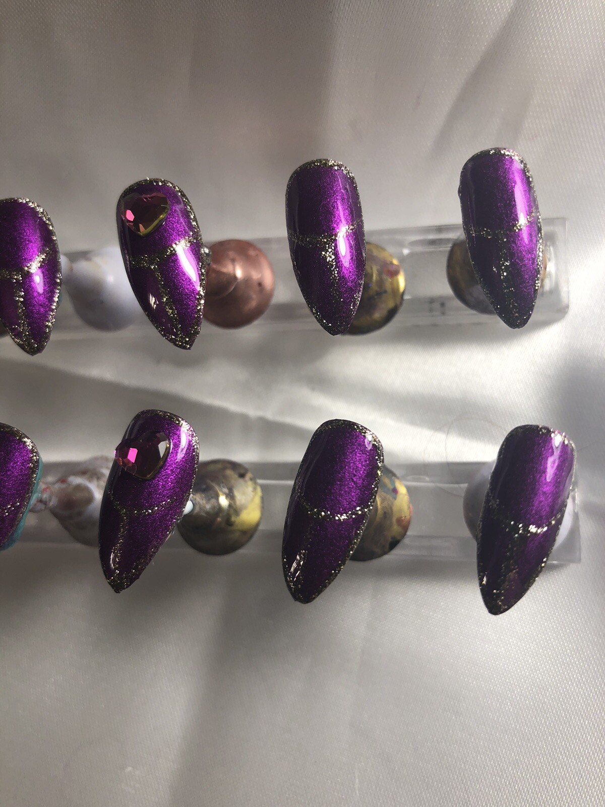 Z NAILZ ! Gorgeous Set Of Handmade/Custom/Medium/Almond Press On Nails
