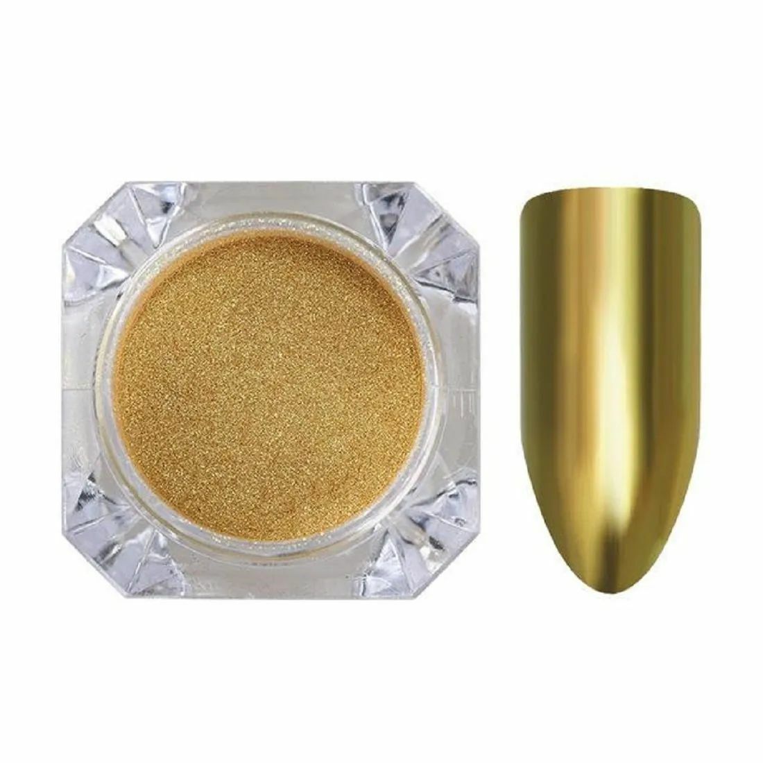 GOLD CHROME NAIL MIRROR POWDER EFFECT Pigment NAILS New Trend Magic Dust UK (P)