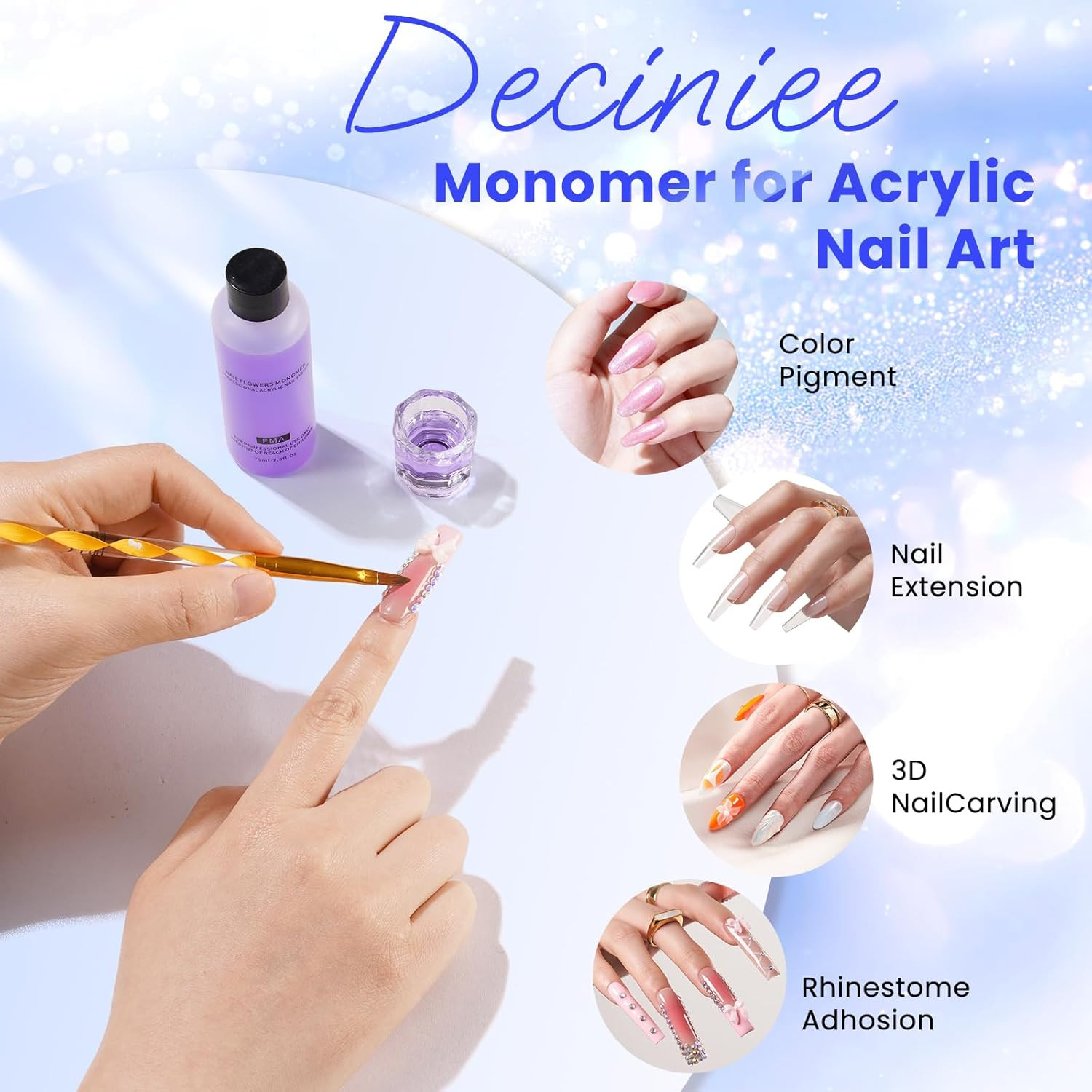 Nail Kit for Beginners with Everything: Professional Nails Kit Acrylic Set with
