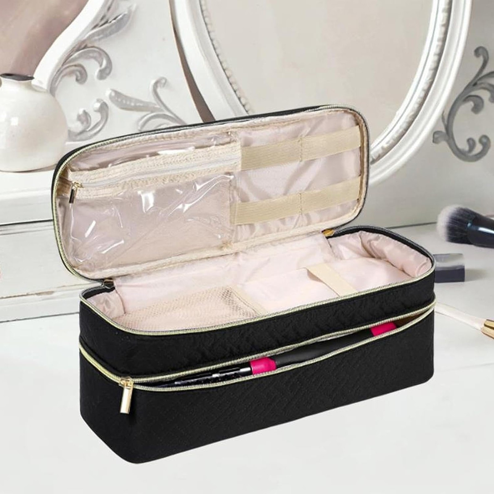 Manicure Set Makeup Case with Handle for Nail Suppiles Gift for Manicurist Girls