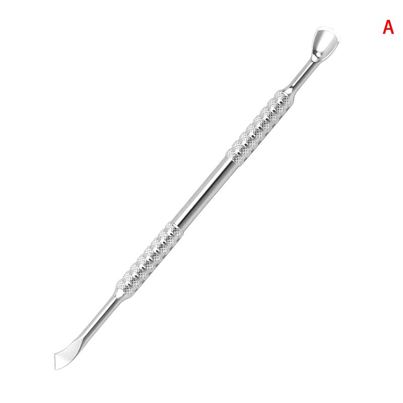 Stainless Steel Cuticle Pusher Dual Sided Shaped Double Ended Ingrown Remover
