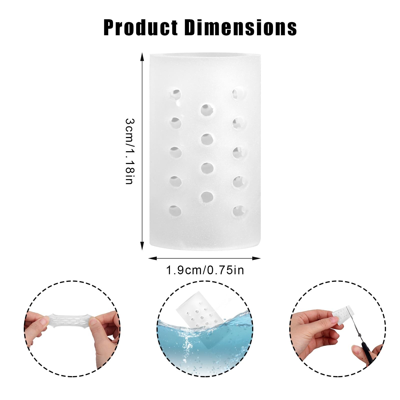 10pcs Anti Skin Picking Finger Covers, 3×1.9cm/1.18×0.75in Reusable Breathabl…