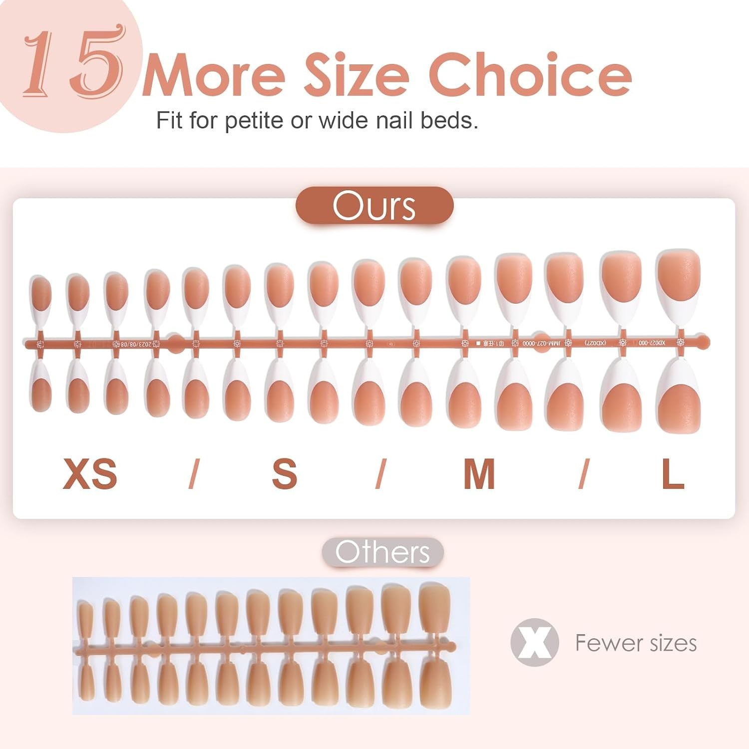 French Tip Press on Nails Gel Nail Tips – 300Pcs Pre-Colored Quick and Easy P…