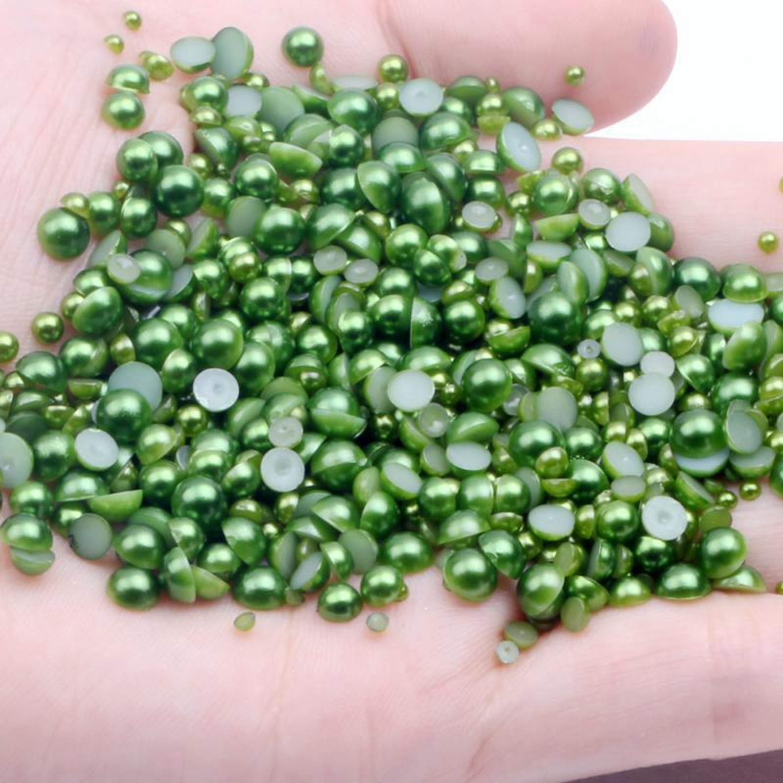 10,000 pcs Acrylic Tiny Half Pearl Flatback Round Bead 1.5mm -4mm Nail Art Tips