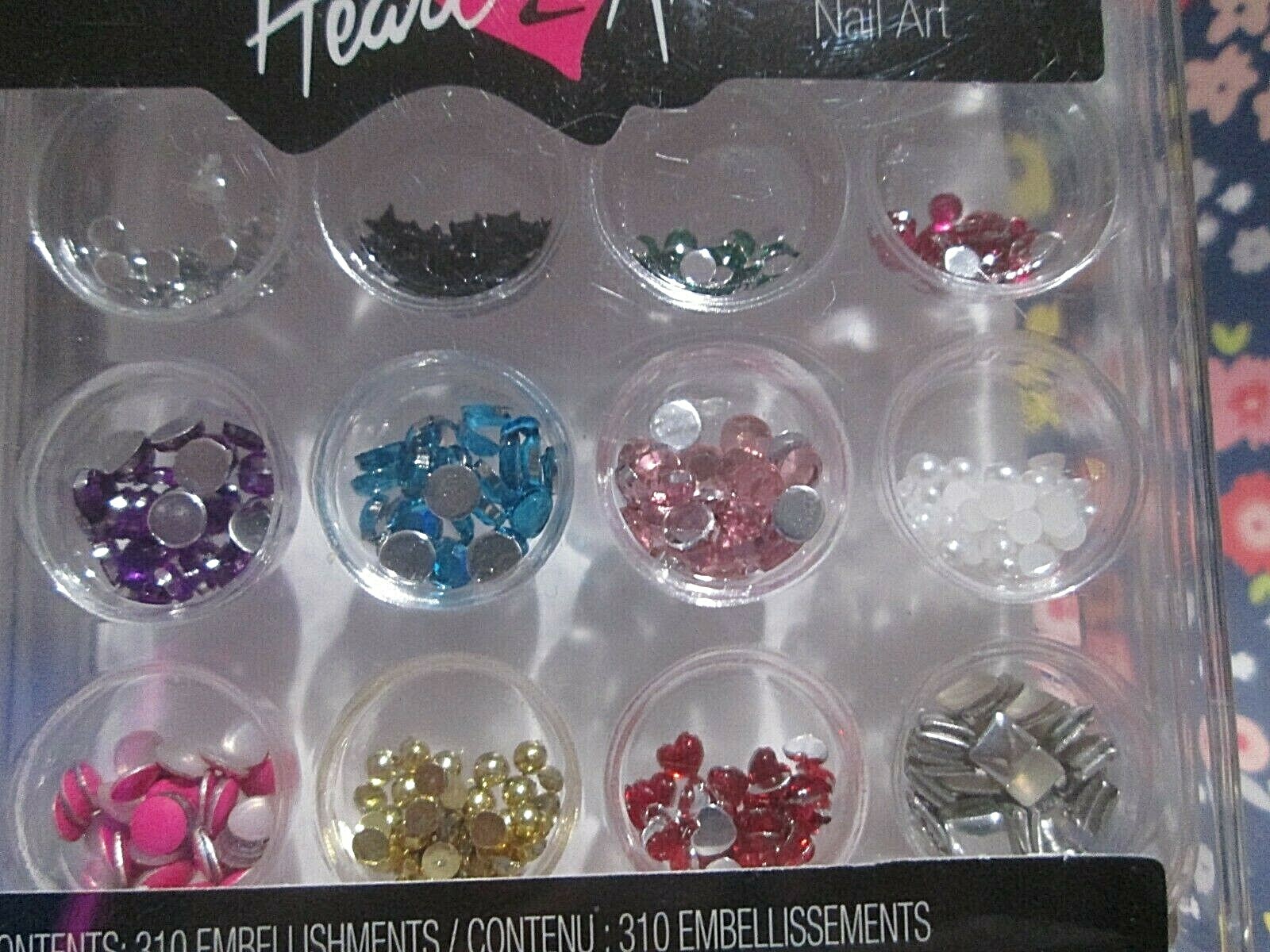 2 Boxes – Fing’rs Heart 2 Art Nail 3D Art Decoration Cute Glitter Embellishments