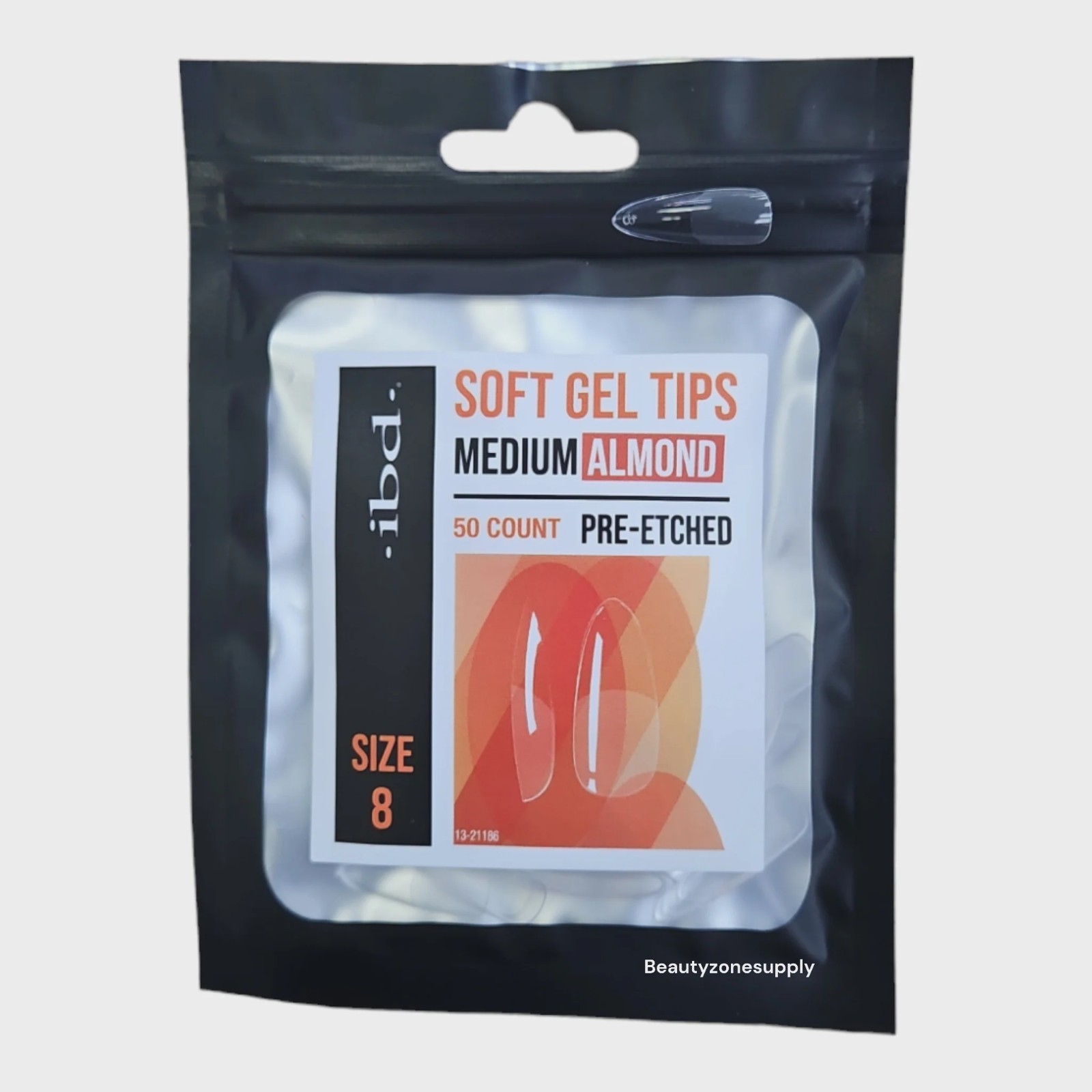 ibd Soft Gel Tips Refill Medium Almond #8 (50ct) (3 Pack)