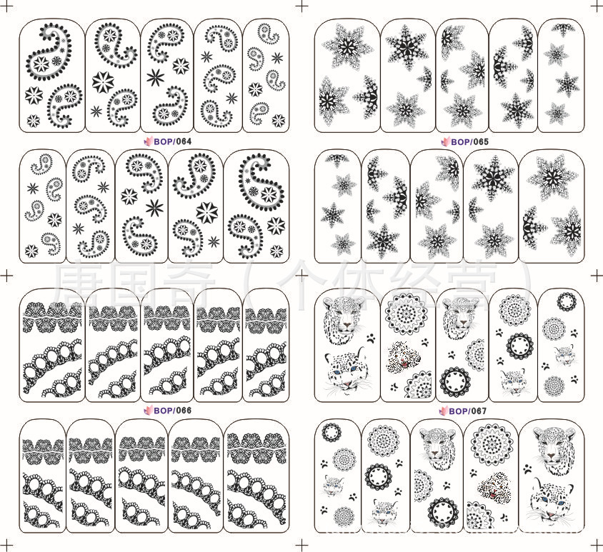 1PC 4SETS DIY Christmas Halloween Bow Nail Art Wrap Sticker Decals Adhesive Gift