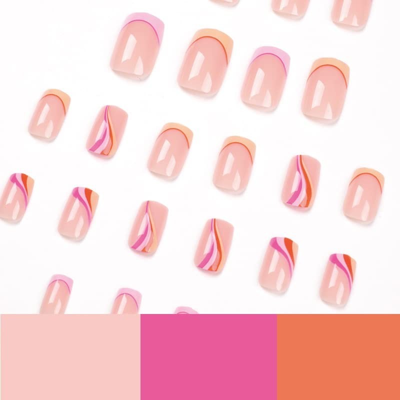 Secret Lives Glossy Reusable Artificial Fake False Lightweight & 24 Nails Set