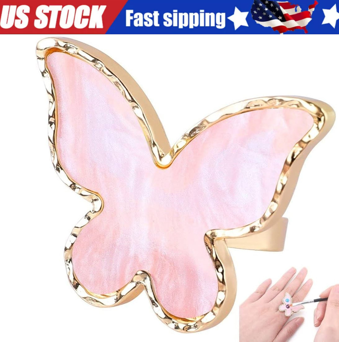 Irregular Nail Polish Palette Resin Nail Art Mixing Palette Ring Professional