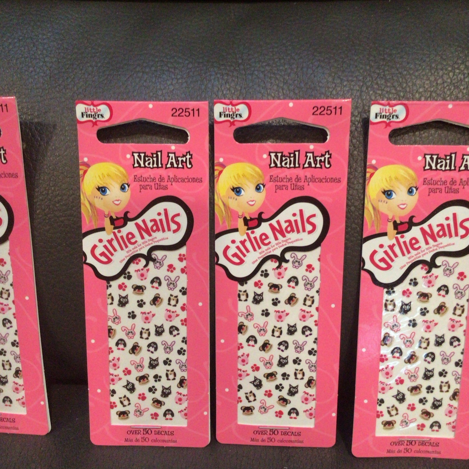 Fing’rs Girlie Nails Nail Art Decals Lot Of 6 Packs #22511