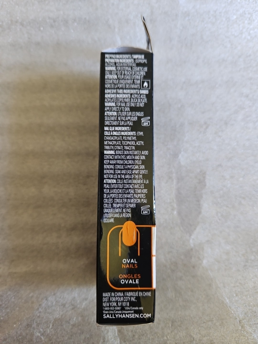 Sally Hansen Salon Effects Perfect Manicure Orange -Do Me A Favor -24 Oval Nails