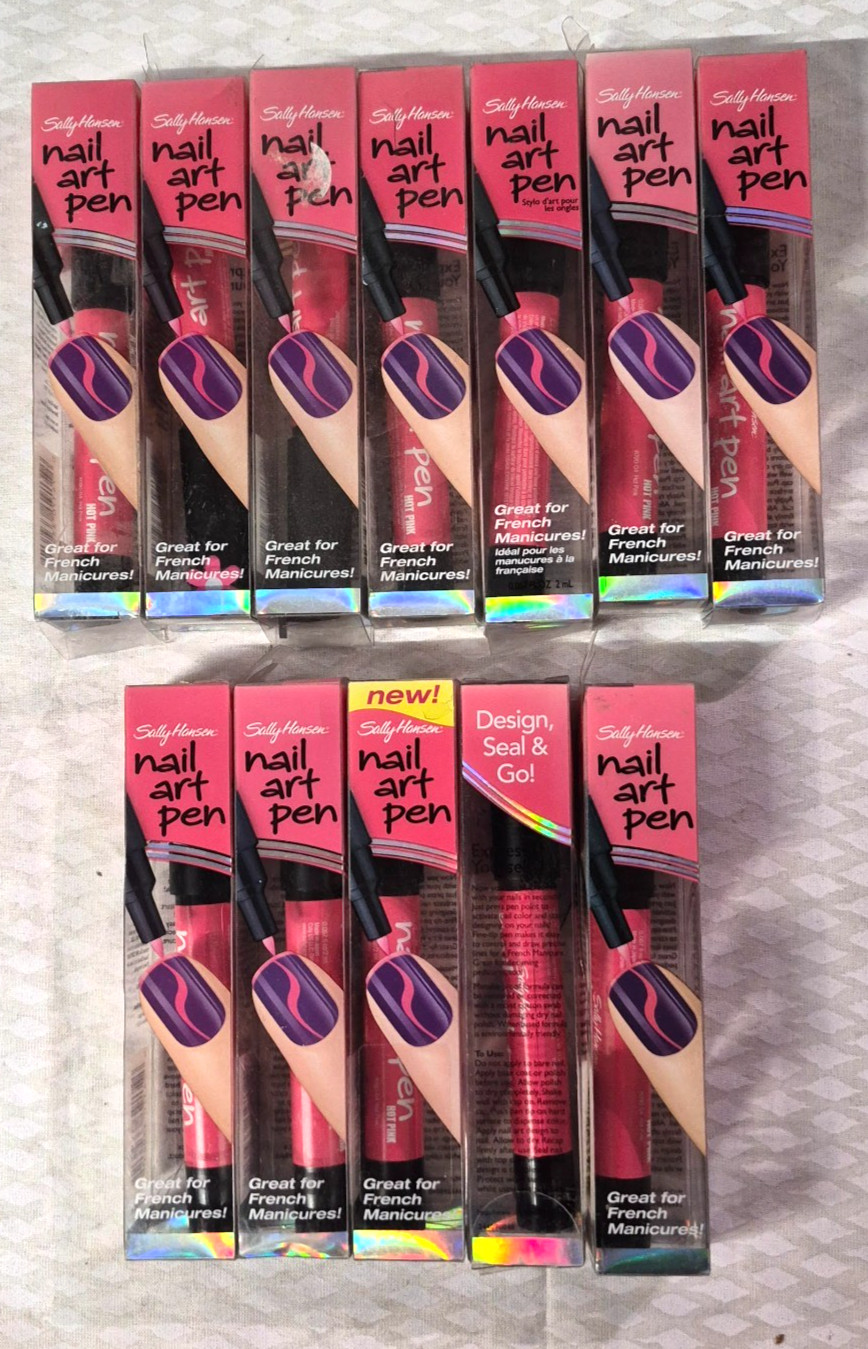 Sally Hansen NAIL ART PEN Great For French Manicures 04 HOT PINK ~ LOT/12