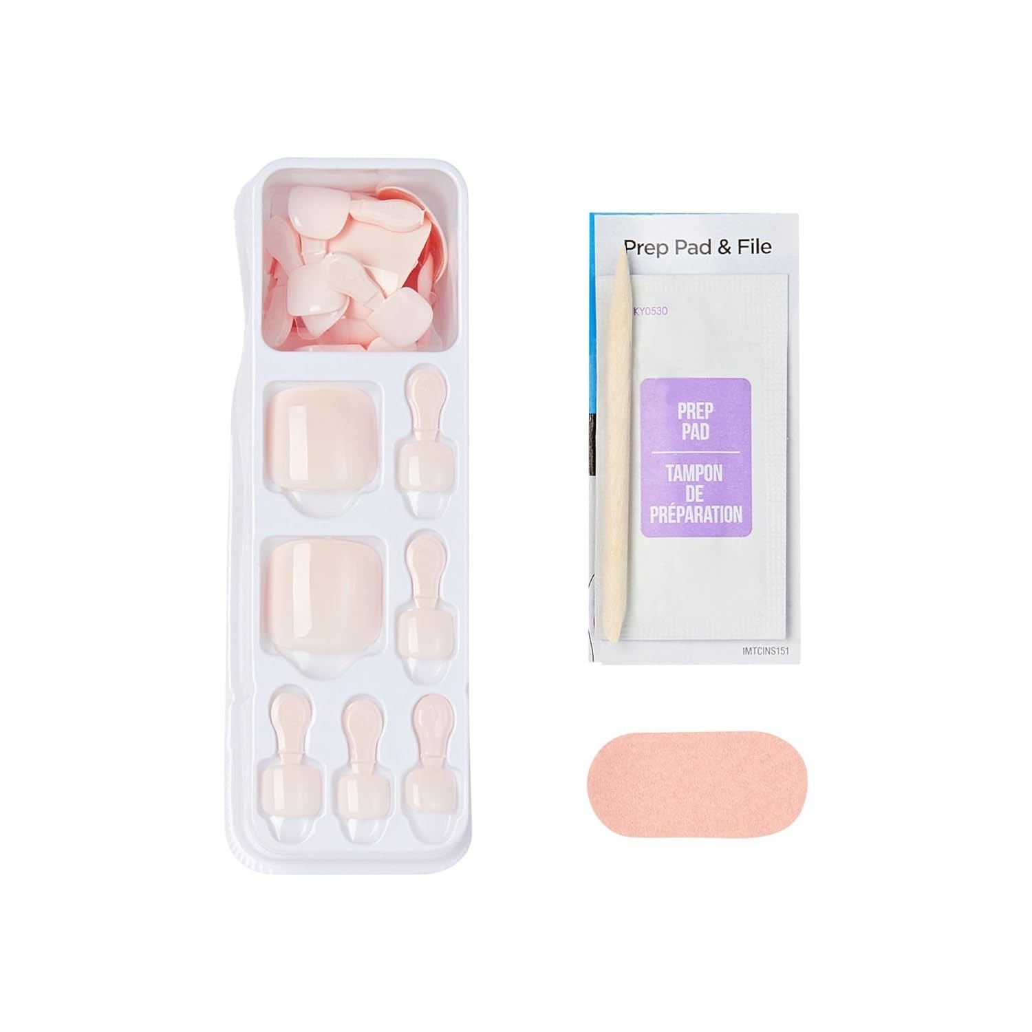 No Glue Mani Press On Nails, Color, ‘Mermaid es’, Pink, Short Size, Squoval S…