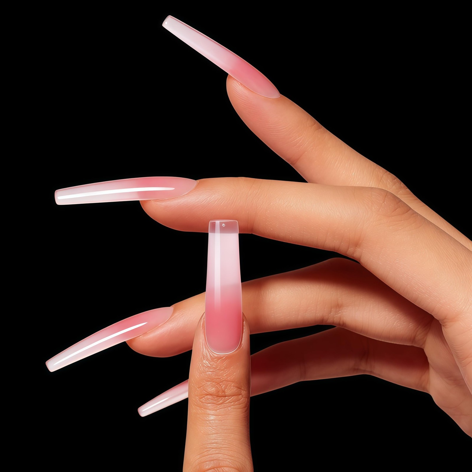 AKA Unicorn Soft Gel Nail Tips,XXXL Extra Long, Clear Long Square Tips