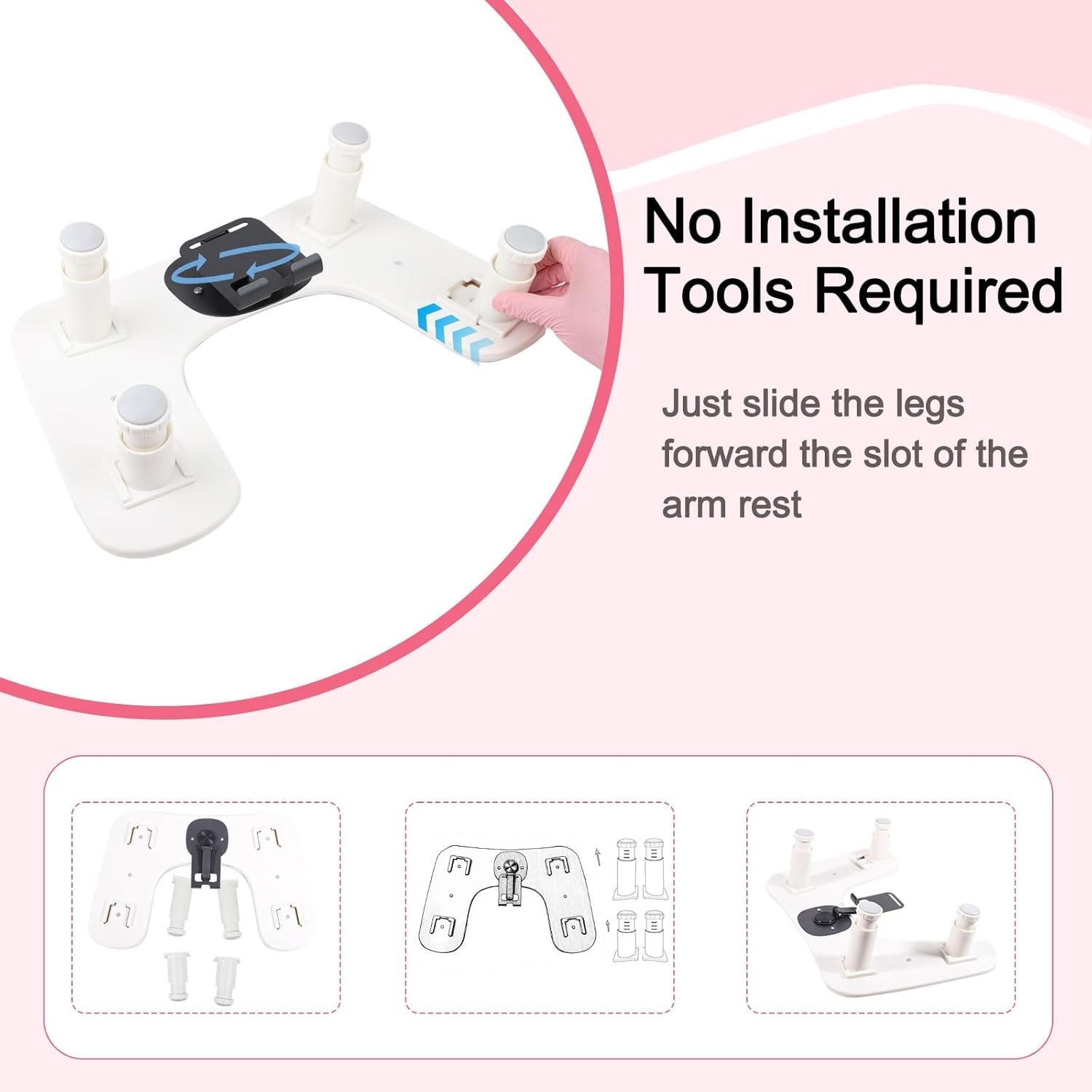 Arm Rest for Nails Tech with Nail Table Mat and Phone Holder,Adjustable Base …