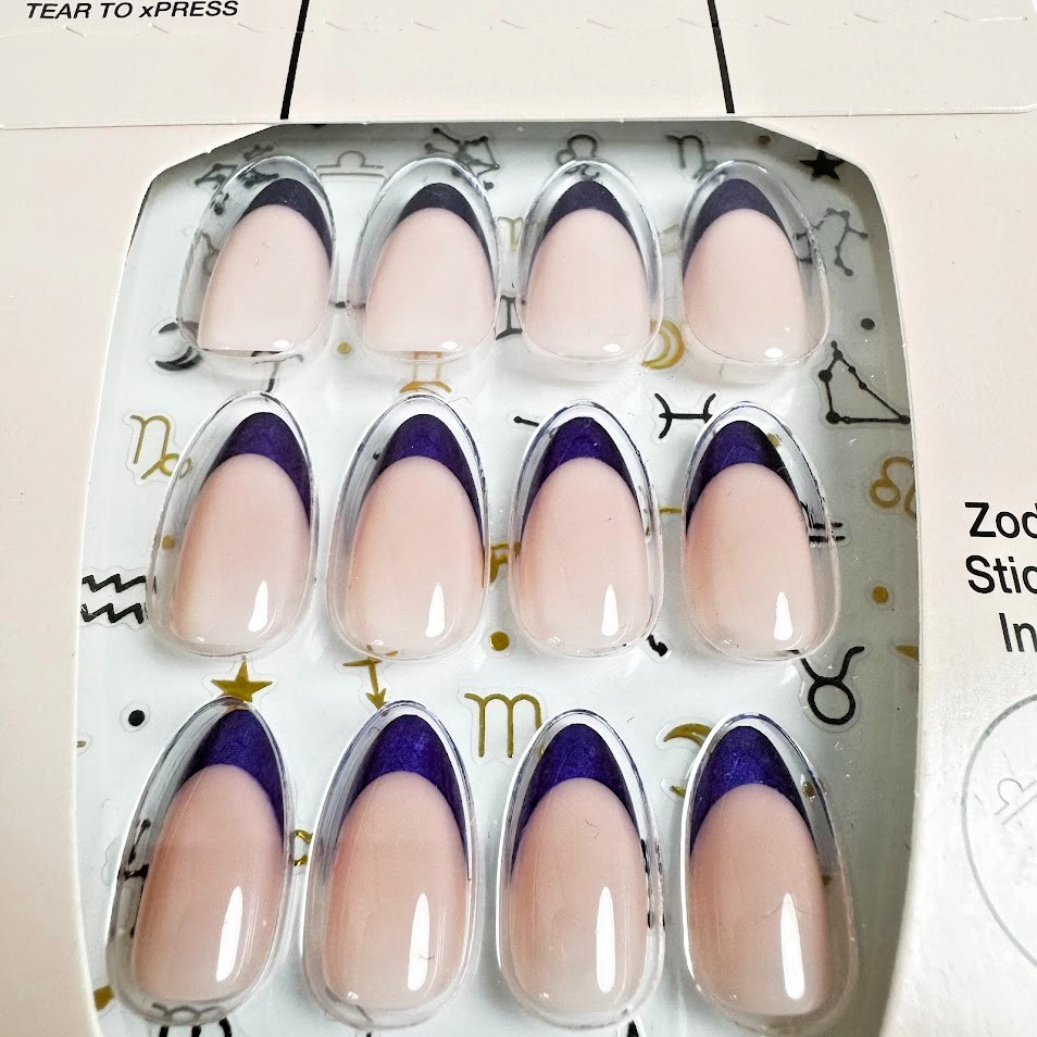 O•P•I xPRESS/ON O.G. Aquarius Long Instant Gel-Like Salon Manicure Nail Set