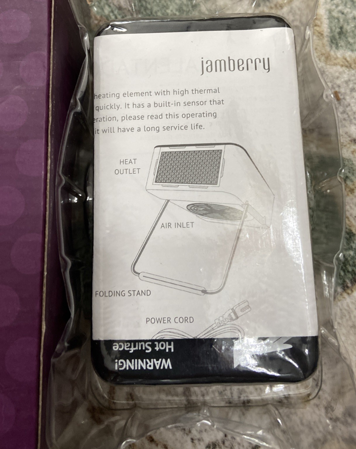 Jamberry Nails Manicure Style Mini Heater New Open Box