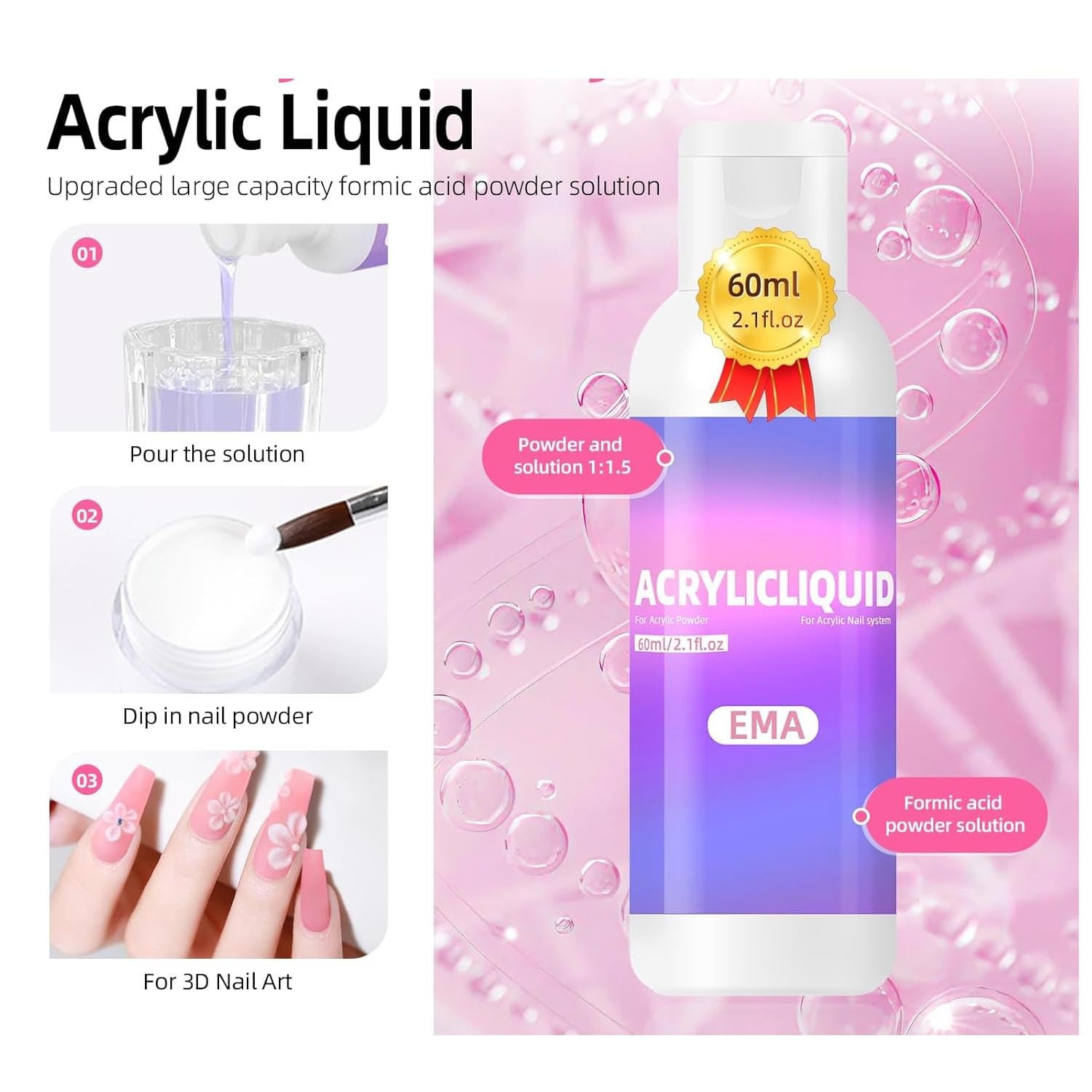 Nail Kit Acrylic Set -Acrylic Nail Kit for Beginners with Everything Gel Polish