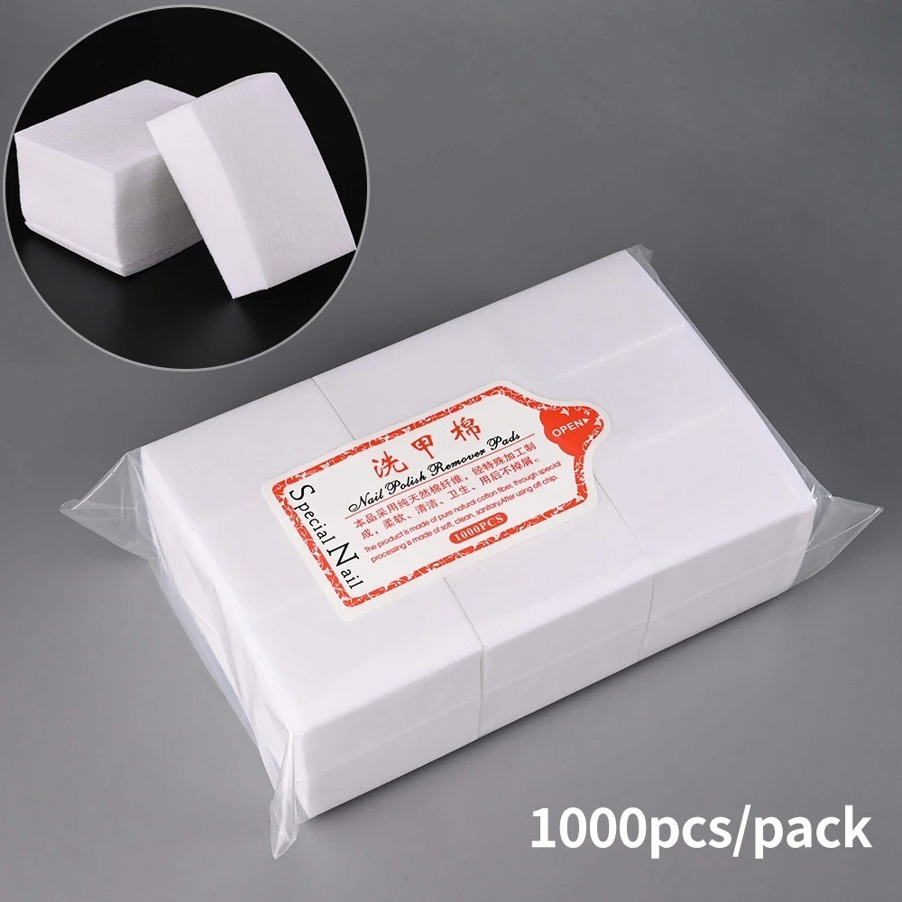1000/600/500/100pcs Lint-Free Nail Cotton for UV Gel Polish Removal Wipes Paper