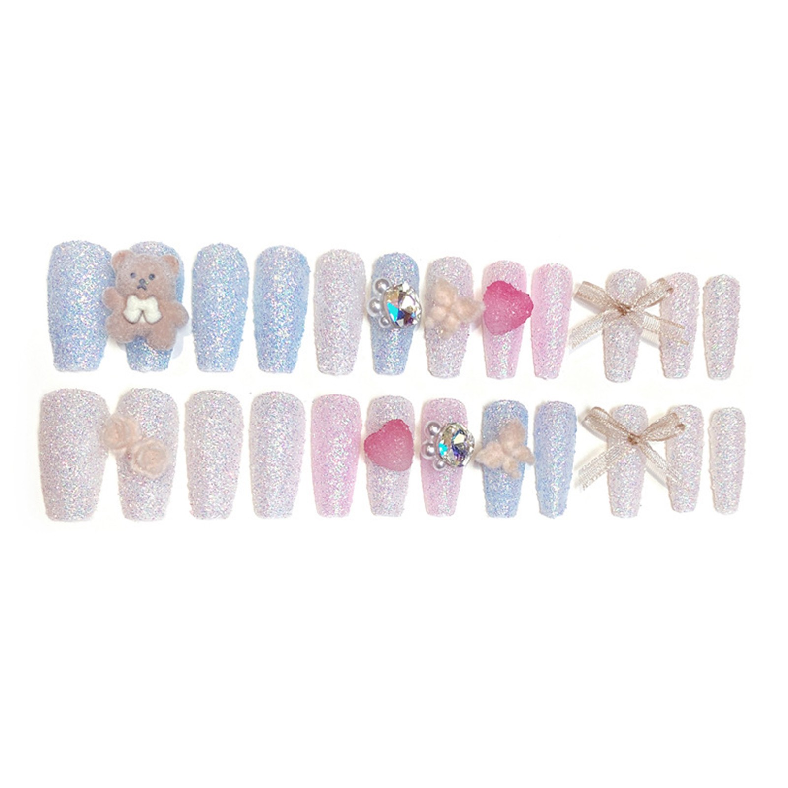 Press on Nail Tips Full Collection Assorted Bow Design for Women Boxed U29