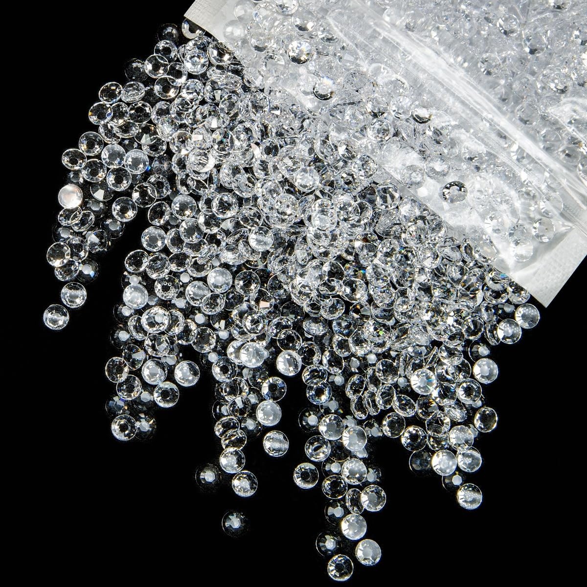 3000PCS 4Mm Transparent Resin Rhinestones for Crafting Flatback Jelly Stones Bul