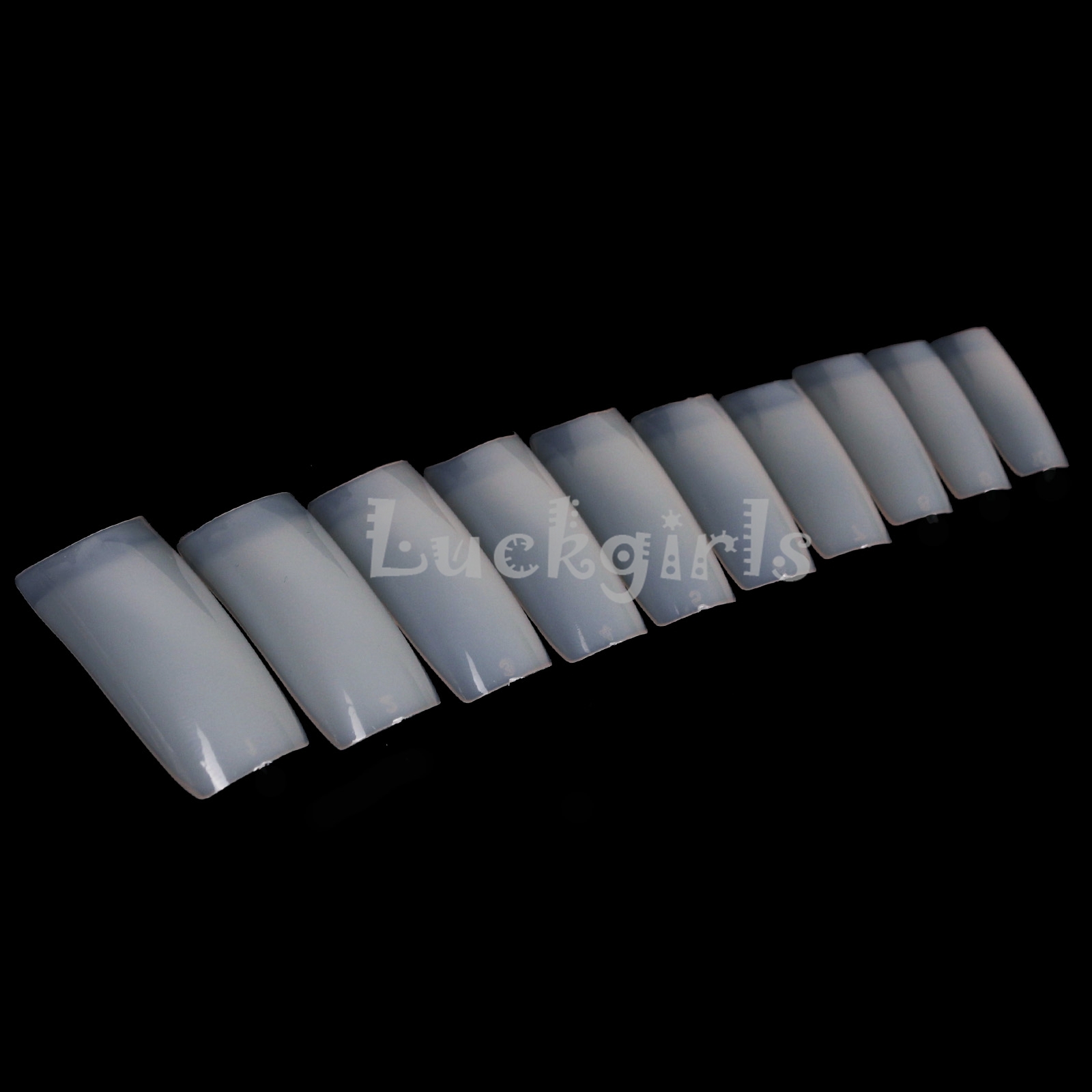 100 Pcs Natural White False UV Gel French Nail Art Tips Acrylic Tip Boxed