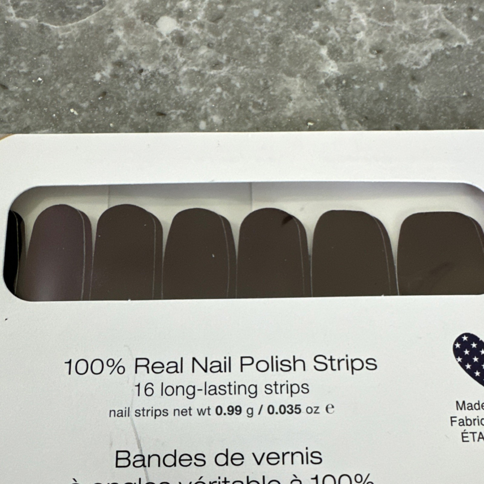 Color Street Velvet Dahlia Press-On Nails Dark Purple Square 16 Strips