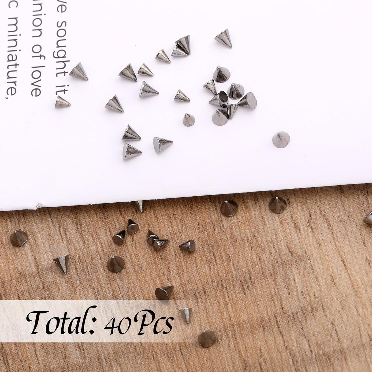 3D Mini Metal Punk Nail Art Studs 6 Grids Mixed Sizes Punk Rivet Nails Charm for