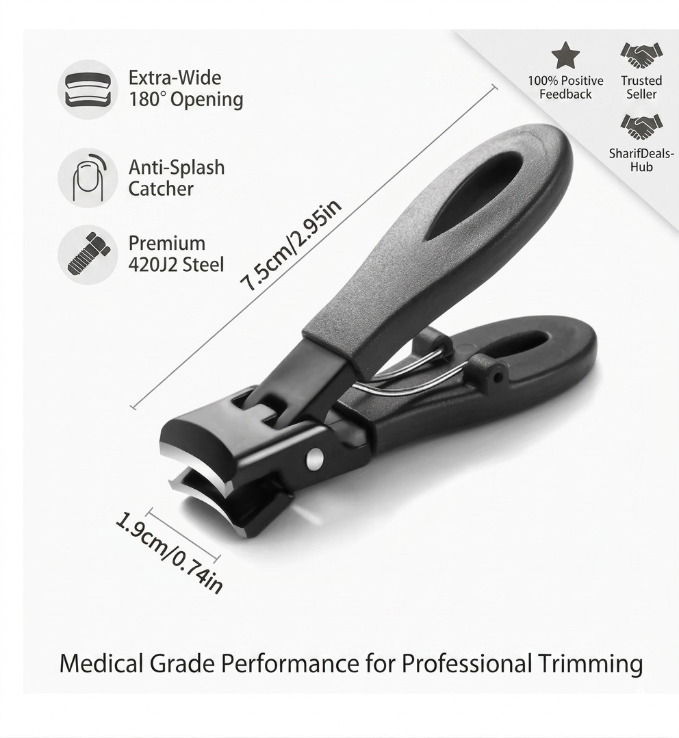 Heavy Duty Extra-Wide Jaw Nail Clippers -Anti-Splash Professional Grooming tool