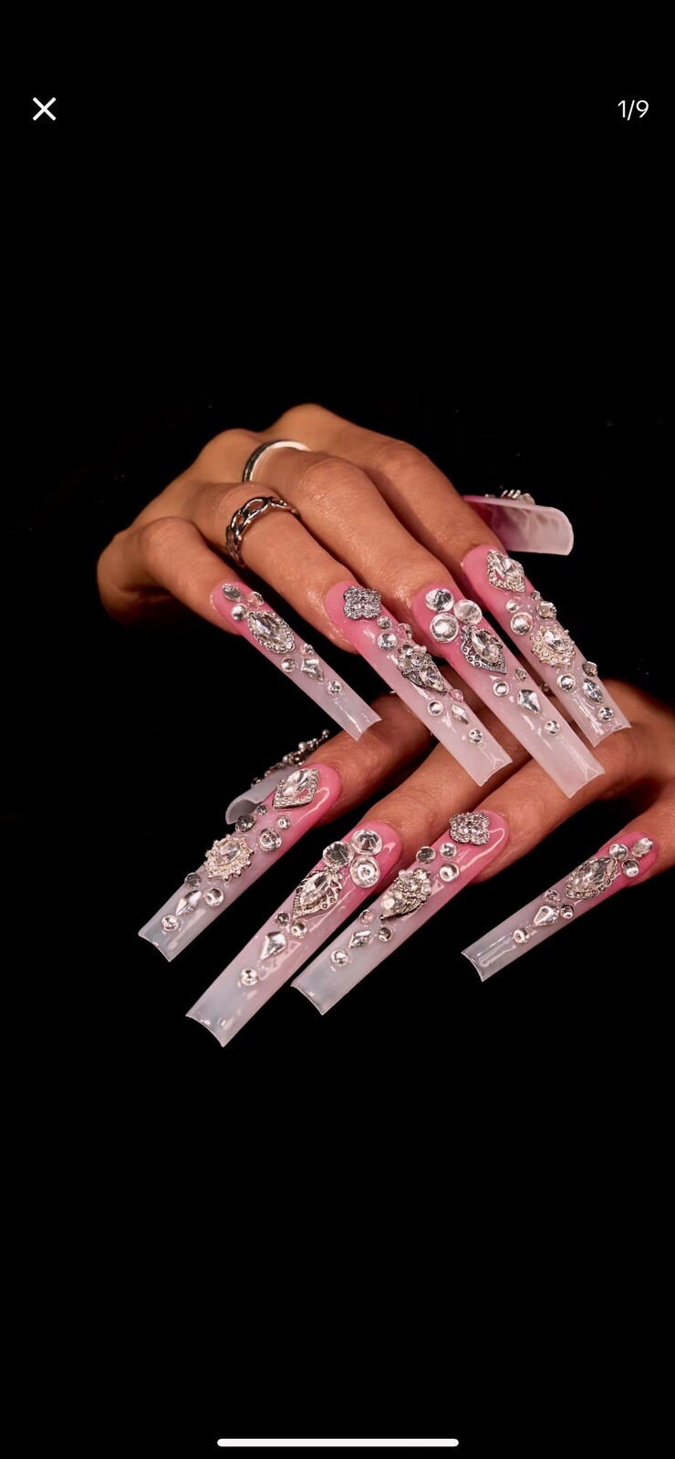 Handmade acrylic custom nails