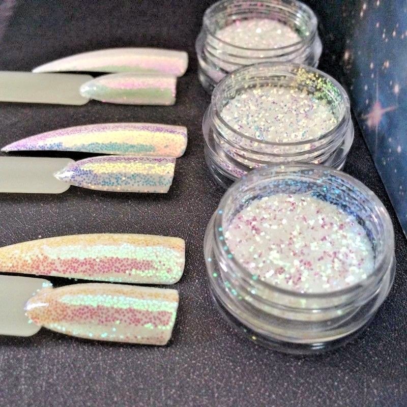 AURORA Chameleon Unicorn Nail Glitter Sequins AB Colours Paillette Mermaid Nail