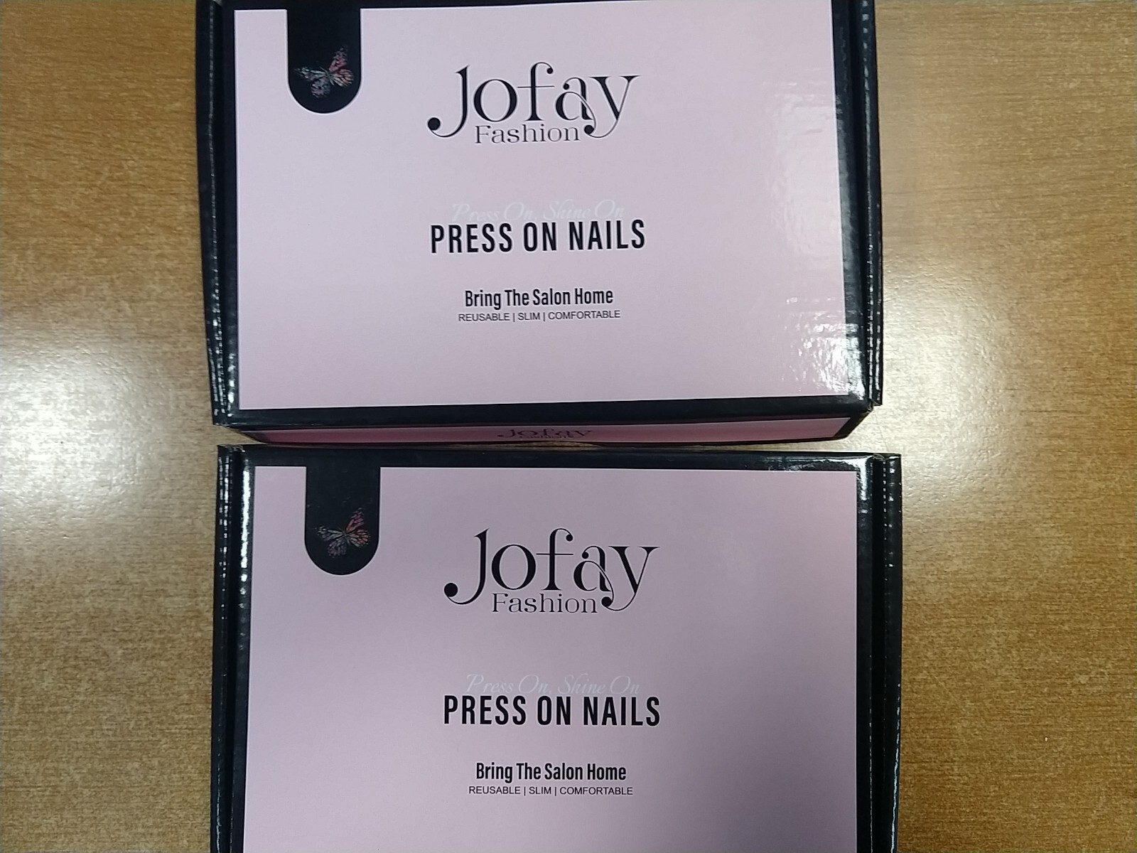 2 Pack: JOFAY Fashion Press On Nails – Square-Short, Black & White, (3OCB) 5B