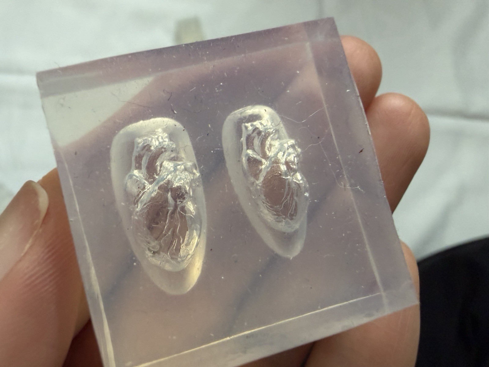 Lot of 4 Gothic Nail Art Silicone Molds Skull Anatomical Heart Corset Gothic