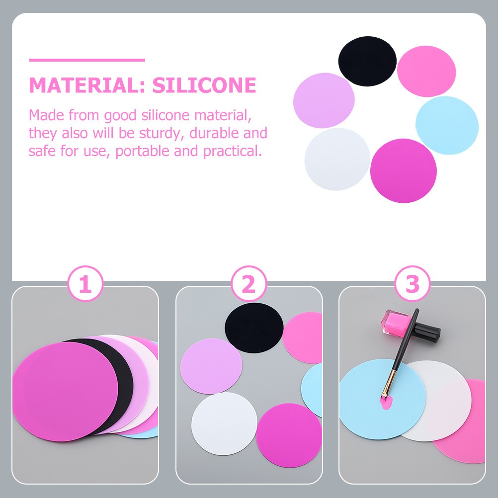 6 Pcs Makeup Color Palette Pigment for Nails Salon Mixing Palettes