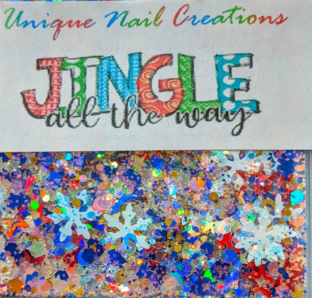 Limited Edition Glitter Mix~JINGLE A TH WAY~Nail Art/Body Glitter/festival/Slime