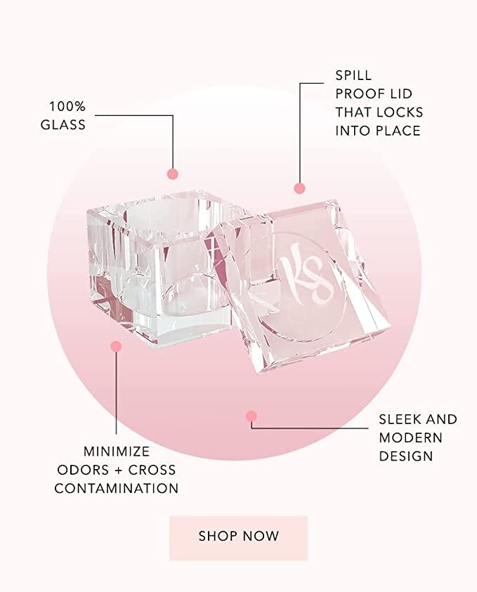 Kiara Sky Professional Nails Sprill-Proof Dappen Dish with Lid for Monomer