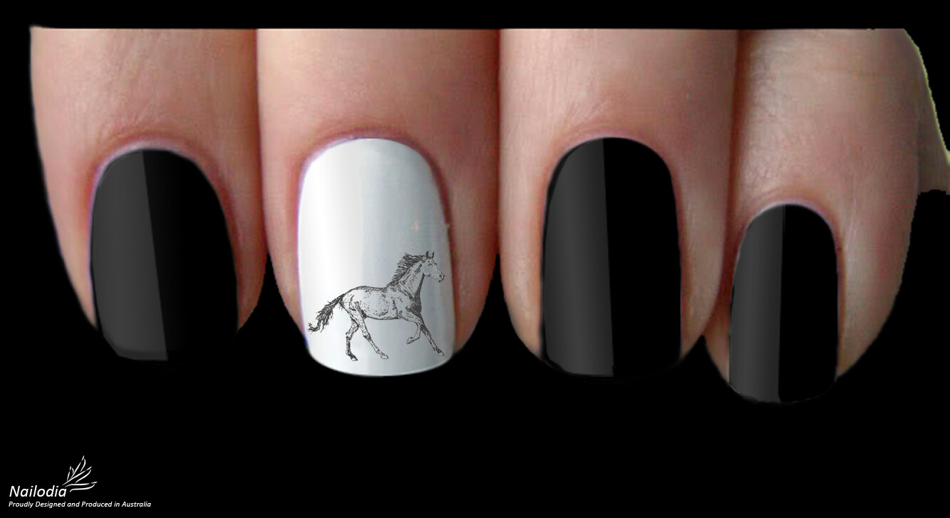 Horse Lovers Nail Art Decal Sticker Water Transfer Slider