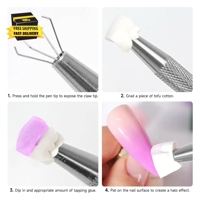 Nail Sponges Set for Ombre Gel,Nail Art Tools Set-50Pcs Colorful Nail Sponges wi