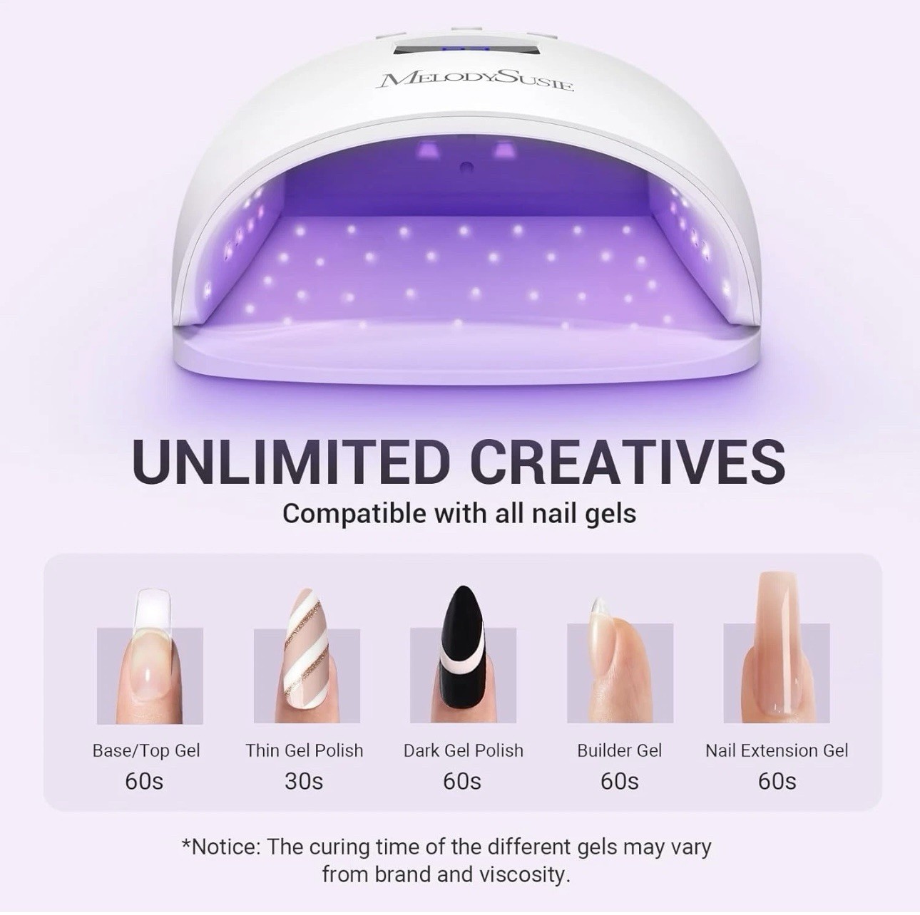 MelodySusie Nail Dust Collector And UV Nail Lamp Combo