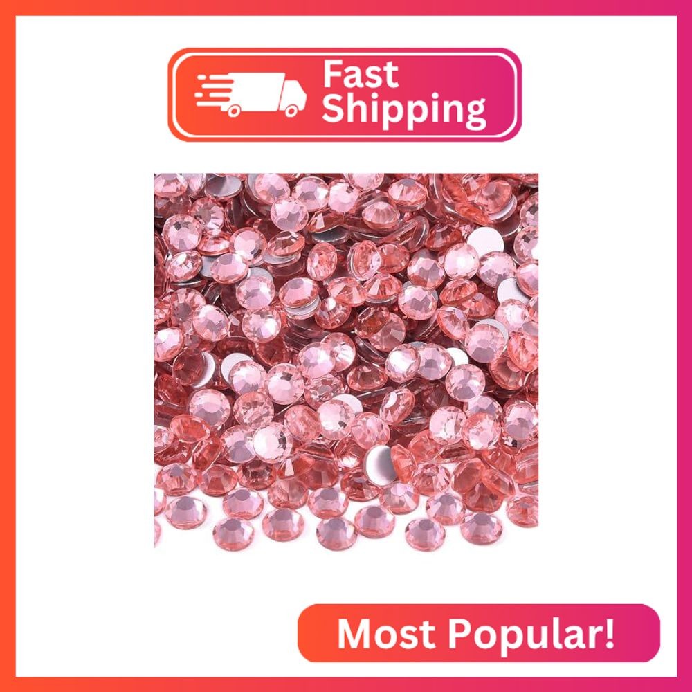 Blinginbox 1440 Pieces SS20/4.6-4.8mm Flat Back Crystal Rhinestones Round Gems f