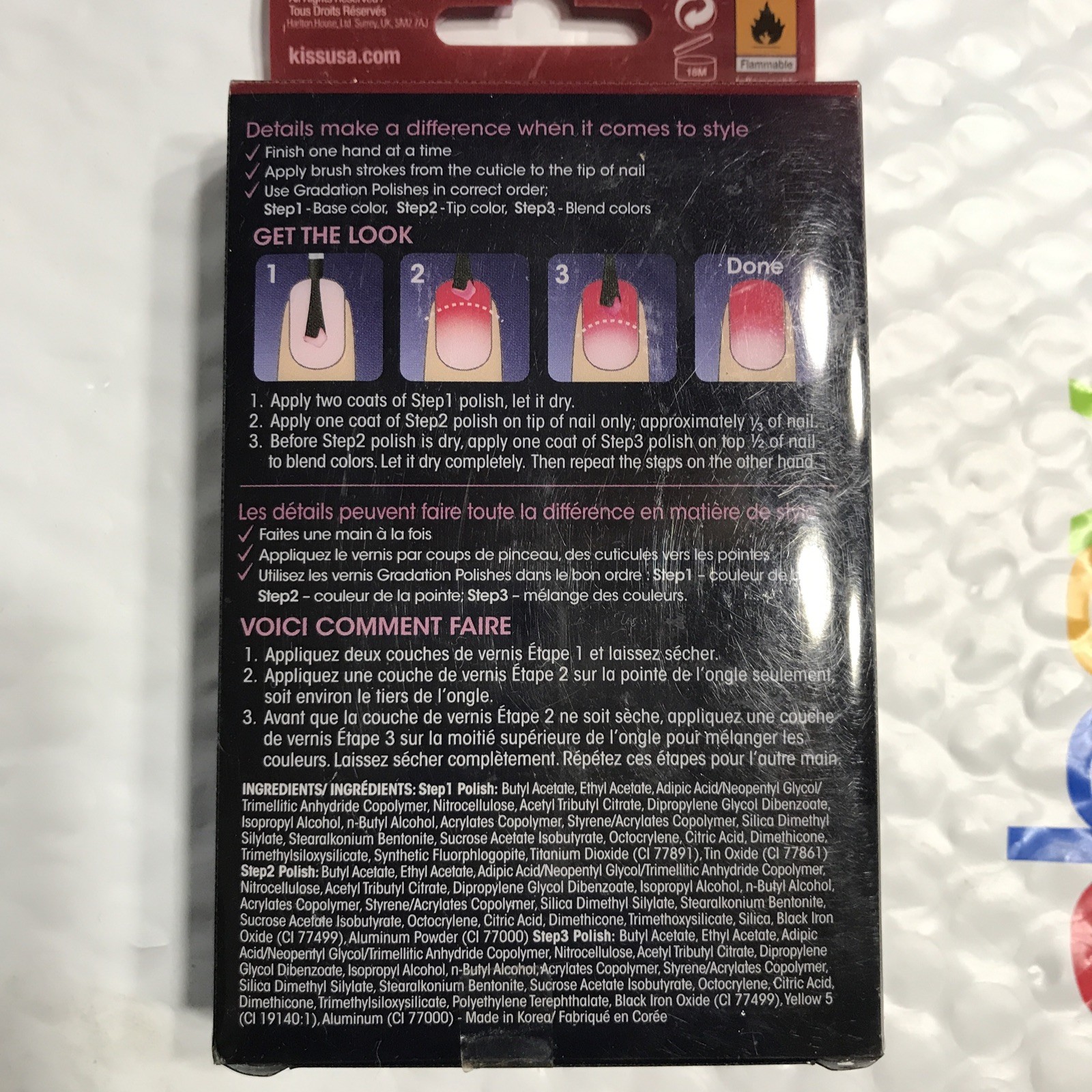 KISS Gradation Polishes 3 Easy Steps 58085 MGE01 unsealed NIB