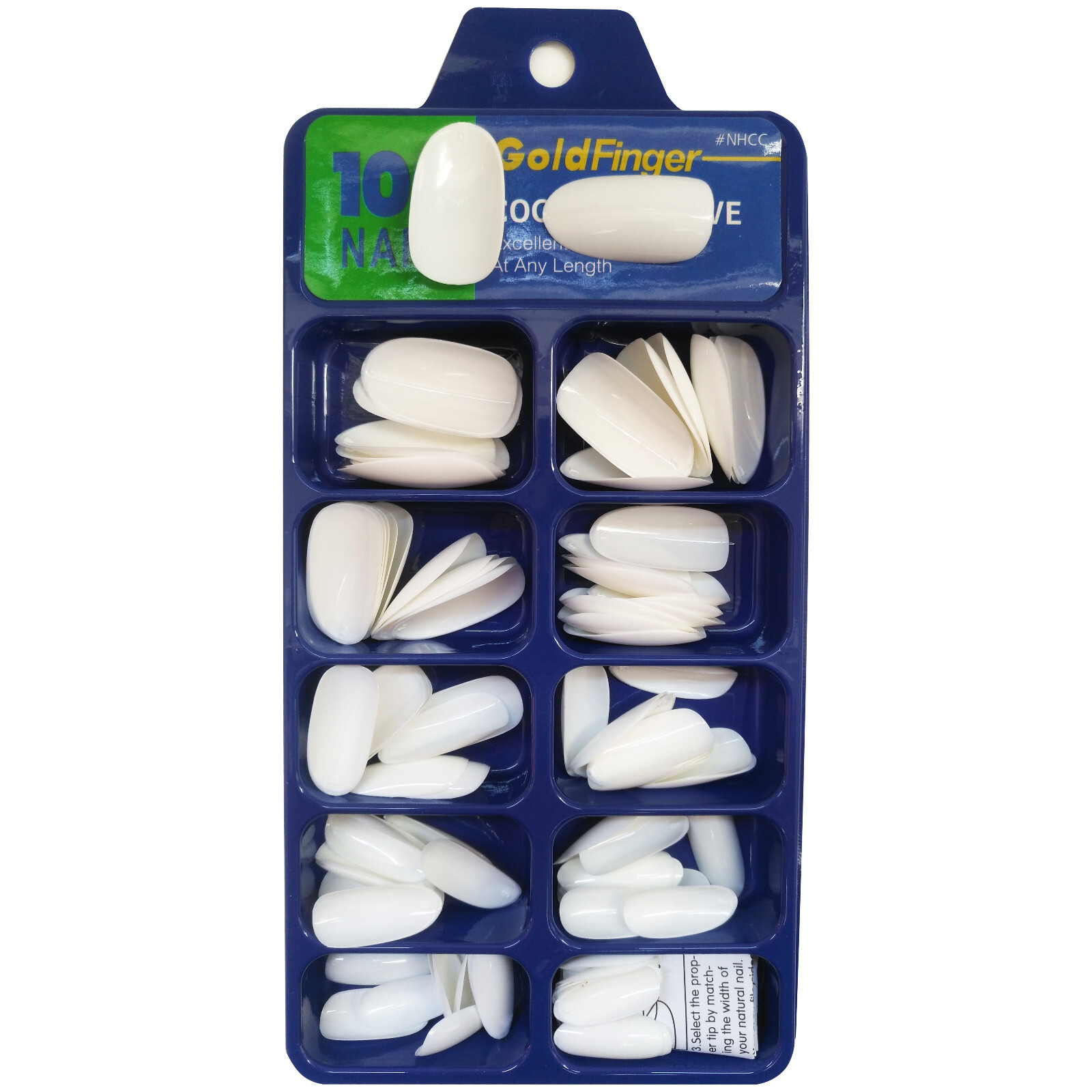 [DDP] Oval Acrylic Artificial False Nail Tips 100x Rounded Full Cover Fake Nail