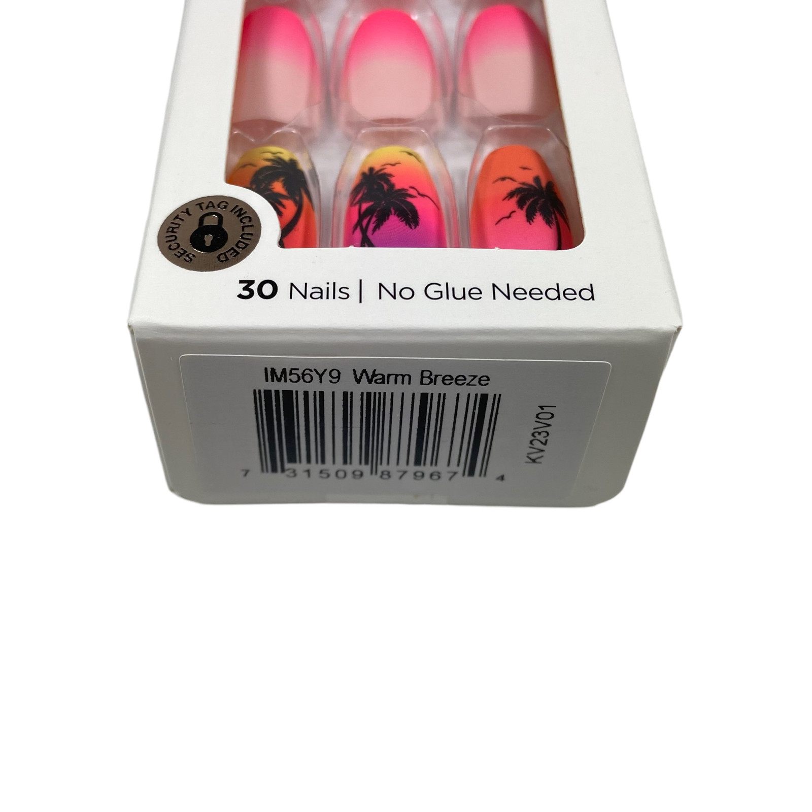 NEW Kiss Nails Impress Press On Manicure Medium Gel Coffin Matte Pink Ombre Palm