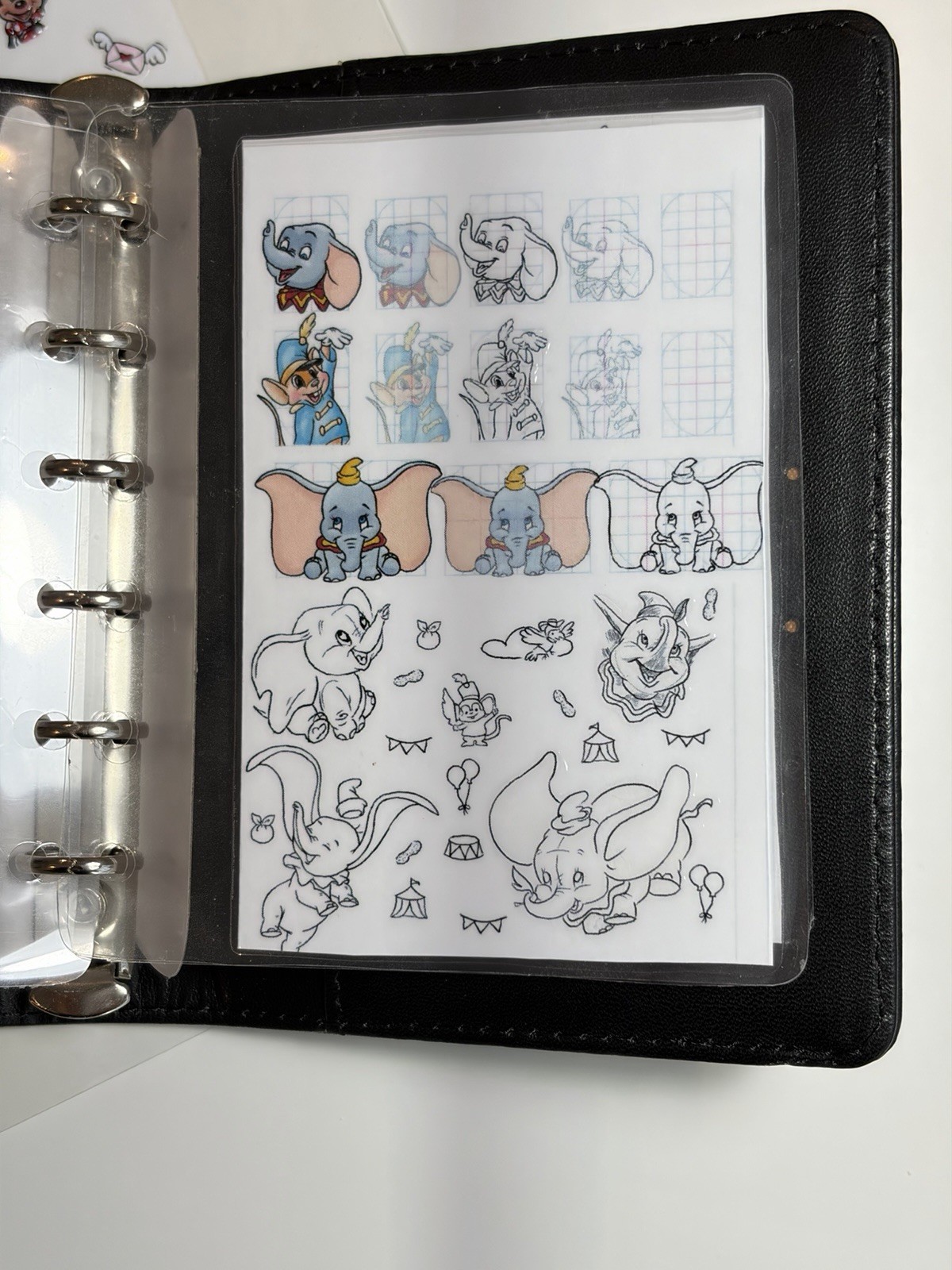 Cartoon Character Nail Art Sticker Book-20 Laminated Pages, Pro Brush & Glue Set