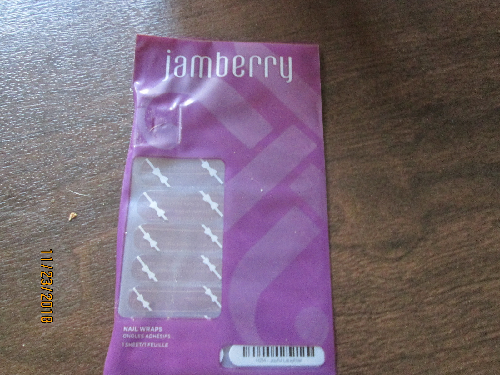 Jamberry Joyful Laughter H214 Heat Activated Nail Wrap Full Sheet