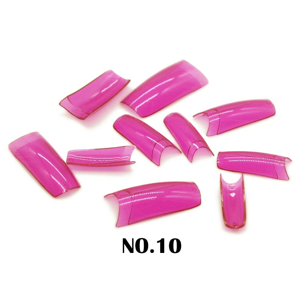 500Pcs Candy Colors French False Nail Tips Coffin UV Gel Acrylic Nails DIY Decor