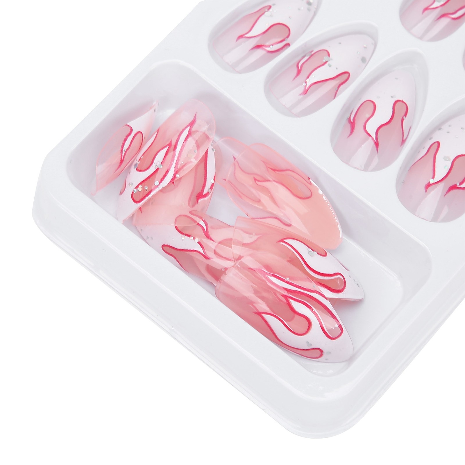 24pcs Women Girls Exquisite False Nails Full Cover Fashionable Fake Nail Tip CHU