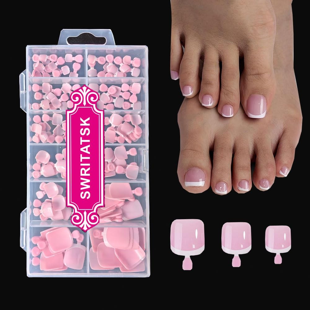 Toe Nail Tips,French Press On Toenails For Women,120Pcs Press On Nails,Square…