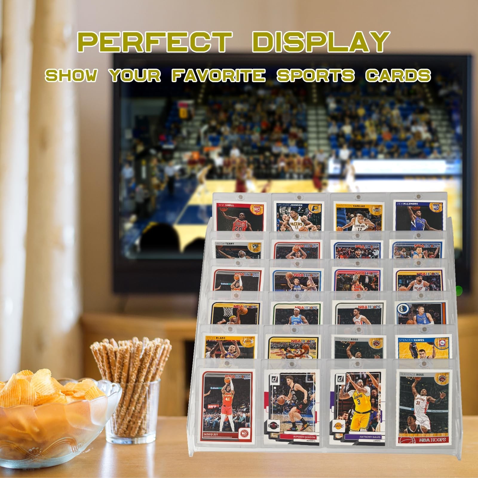 AAiphuwew 2 Pack 7 Tier Acrylic Card Display Stand, Display for Trading Cards…