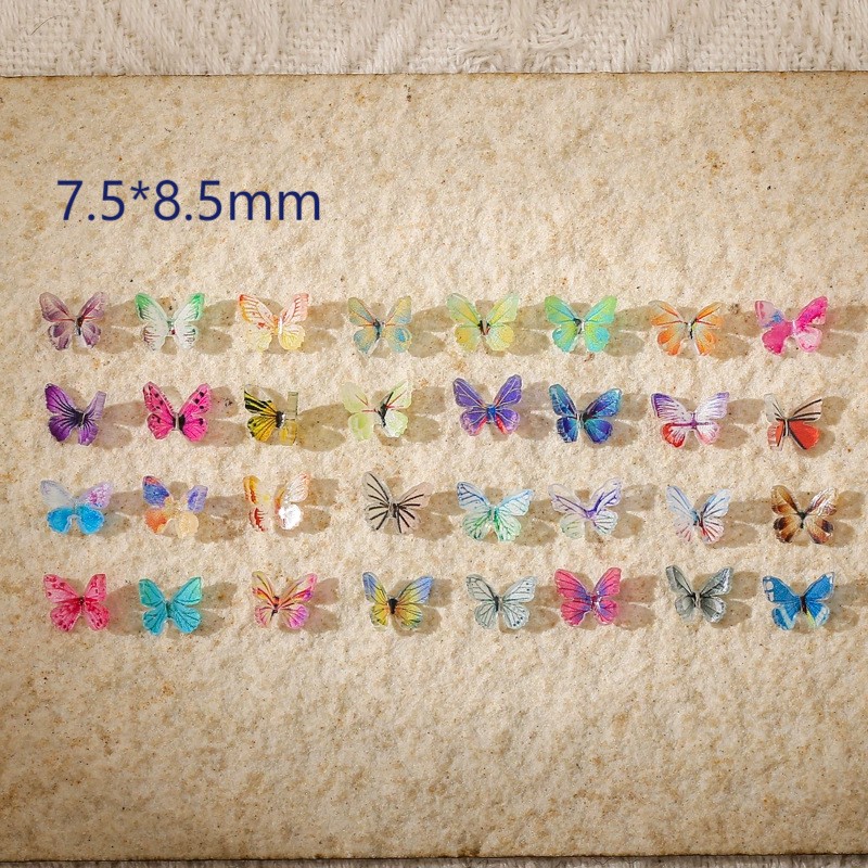 Nail art 3D butterfly painted board 3D mixed color fairy nail drill